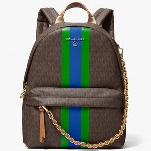 MICHAEL KORS
Slater Medium Signature Logo Stripe Backpack